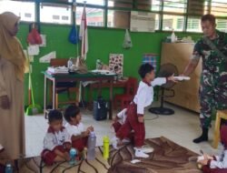 Babinsa Kopda Angga Laksanakan Pendampingan Pemenuhan Makan Bergizi Gratis di Banggai Kepulauan