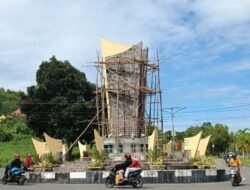 Dinas PUPR Bangkep Hentikan Pekerjaan Proyek Rehabilitasi Tugu Peling Kota Salakan, Karena Tidak Ada Kontrak Kerja