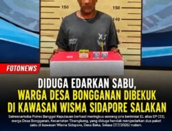 Diduga Edarkan Sabu, Warga Desa Bongganan Dibekuk di Kawasan Wisma Sidapore Salakan
