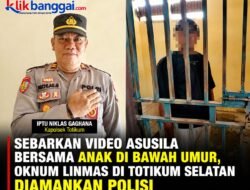Sebarkan Video Asusila Bersama Anak di Bawah Umur, Oknum Linmas di Totikum Selatan Diamankan Polisi
