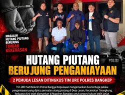 Hutang Piutang Berujung Penganiayaan, Dua Pemuda Lesan Ditangkap Tim URC Polres Bangkep
