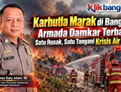 Karhutla Marak di Bangkep, Armada Damkar Terbatas: Satu Rusak, Satu Tangani Krisis Air Bersih
